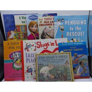Lot Of 10 Childrens Books Ages 6-9 Including Disney’s Frozen & Scholastic Titles